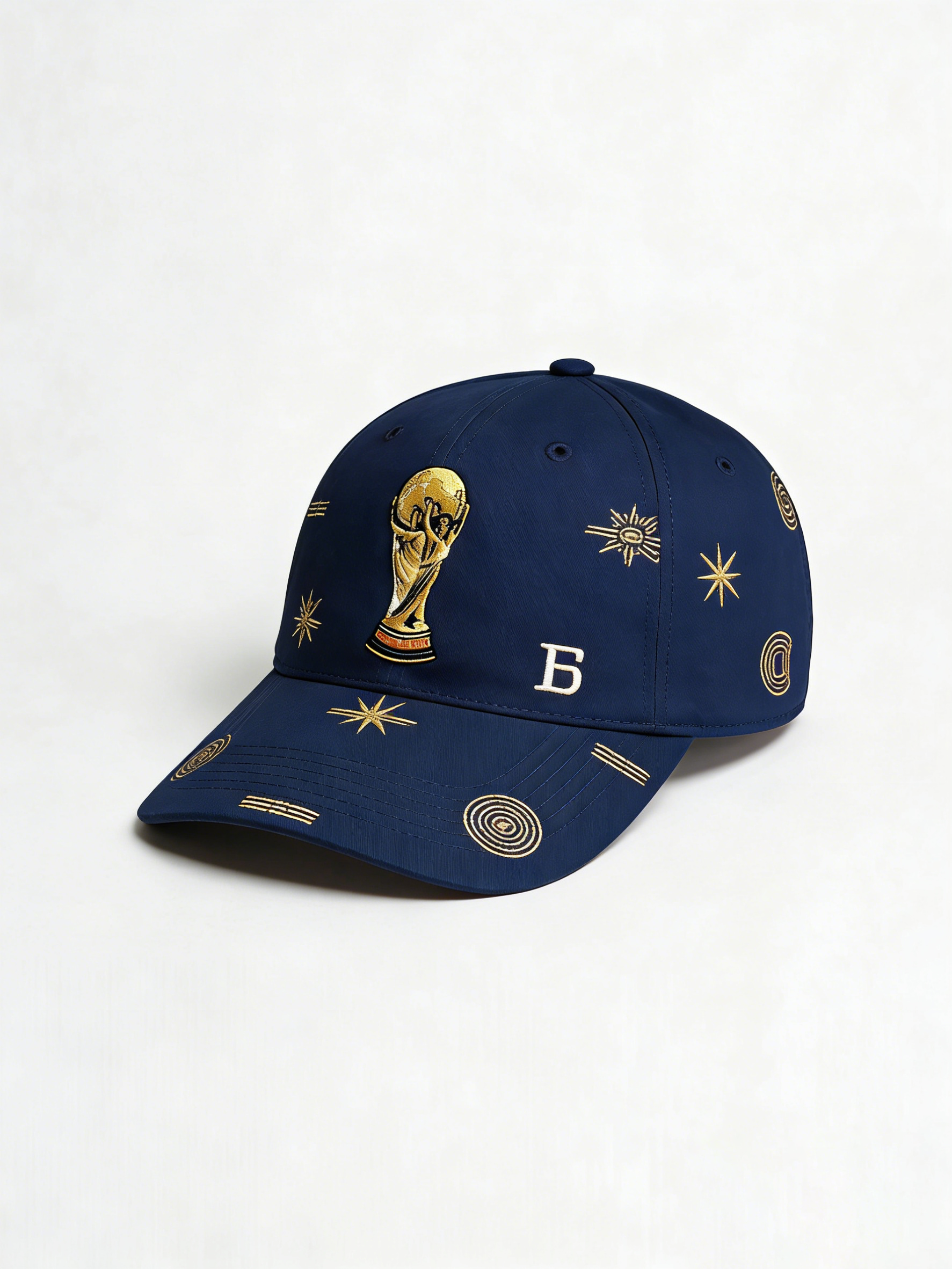 2026 FIFA World Cup Gray Cotton Denim Embroidered Adjustable Baseball Cap