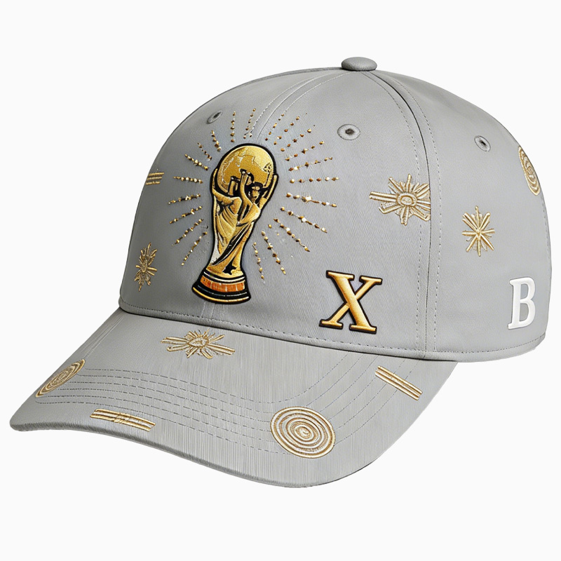 2026 FIFA World Cup Cap	Gray Embroidered Denim Baseball Hat Wholesalexhcaps.com