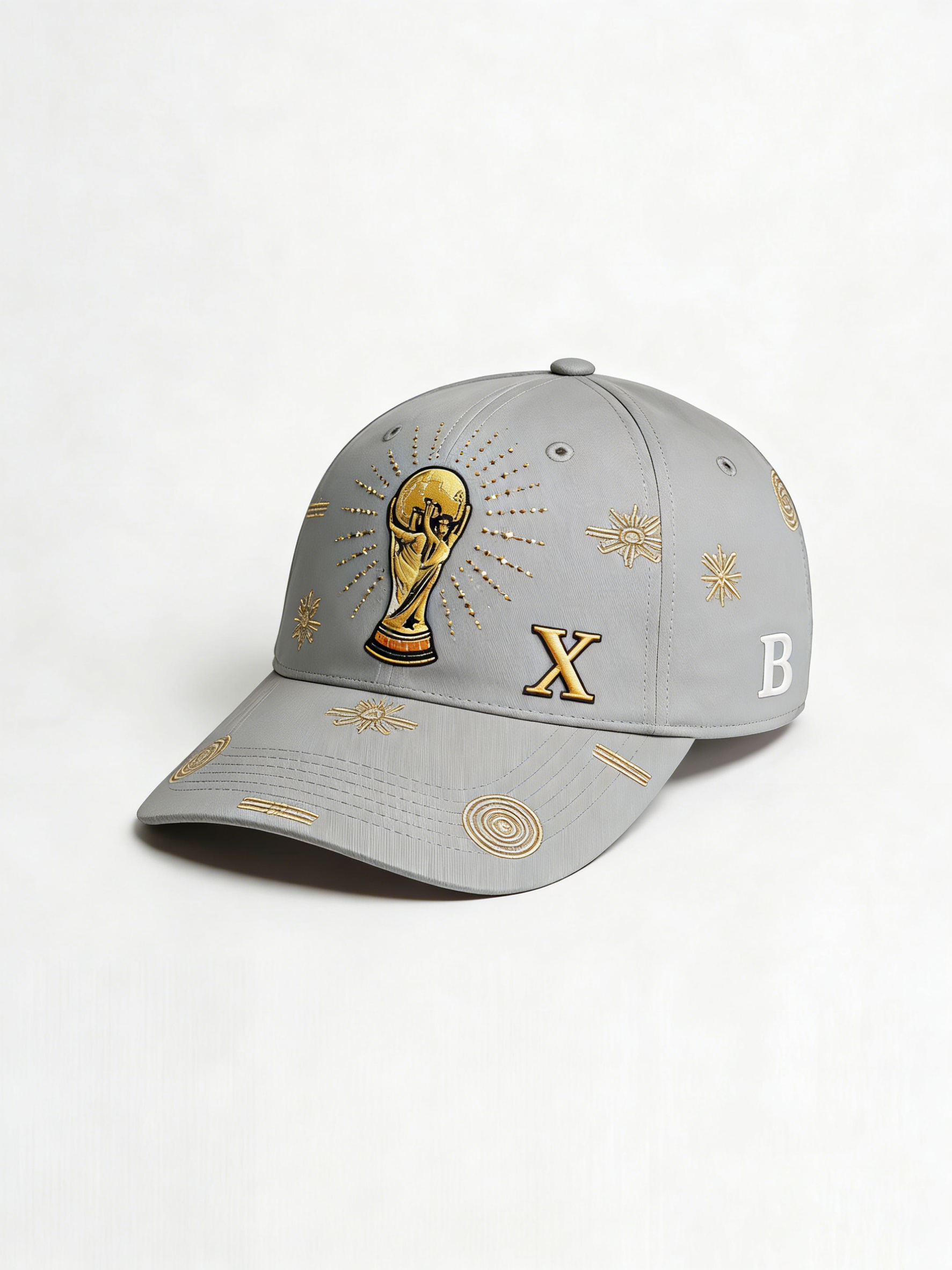 2026 FIFA World Cup Cap	Gray Embroidered Denim Baseball Hat Wholesalexhcaps.com