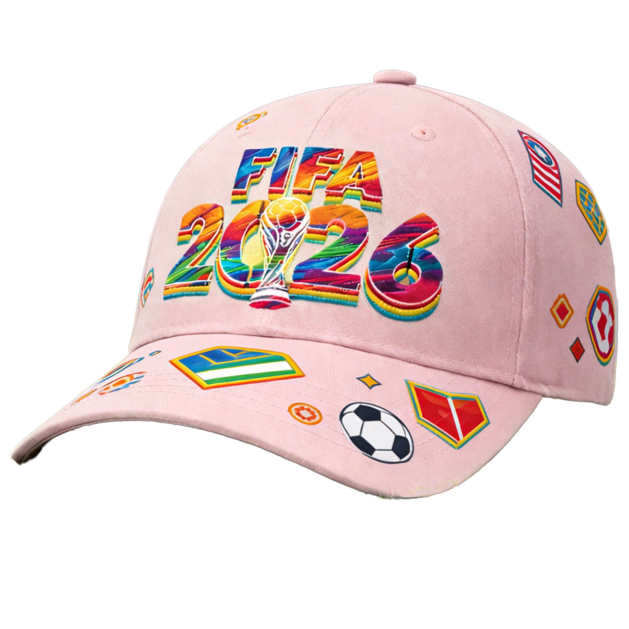 2026 FIFA World Cup Embroidered Gray Cotton Denim Adjustable Baseball Cap