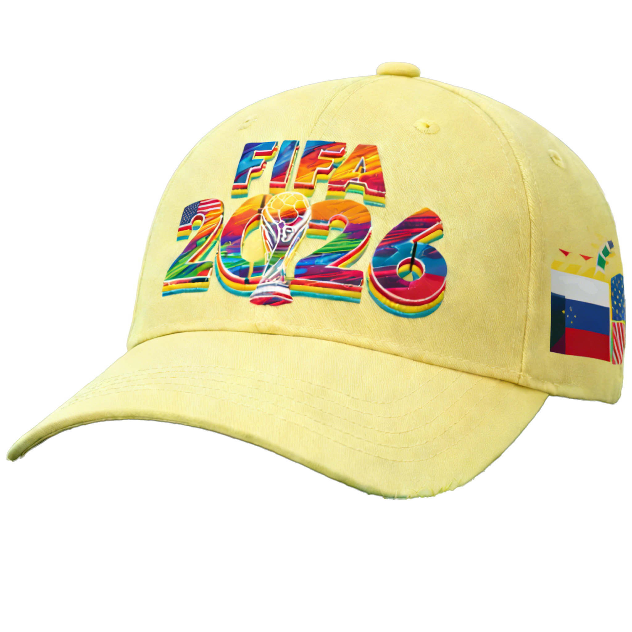2026 FIFA World Cup Embroidered Gray Cotton Denim Adjustable Baseball Cap