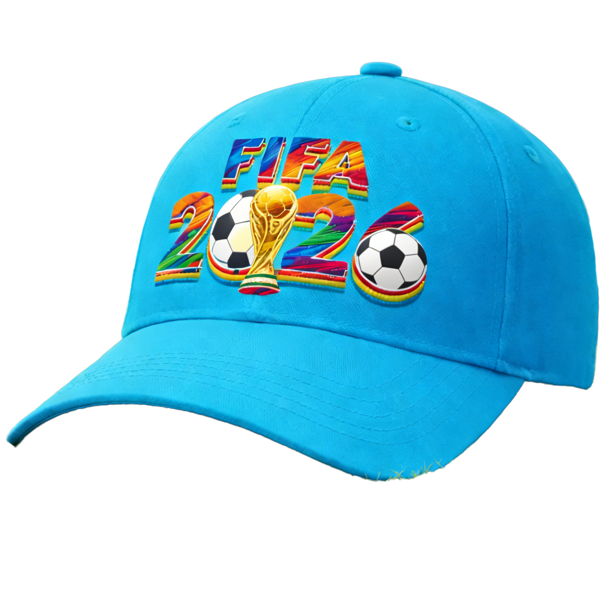 2026 FIFA World Cup Embroidered Gray Cotton Denim Adjustable Baseball Cap