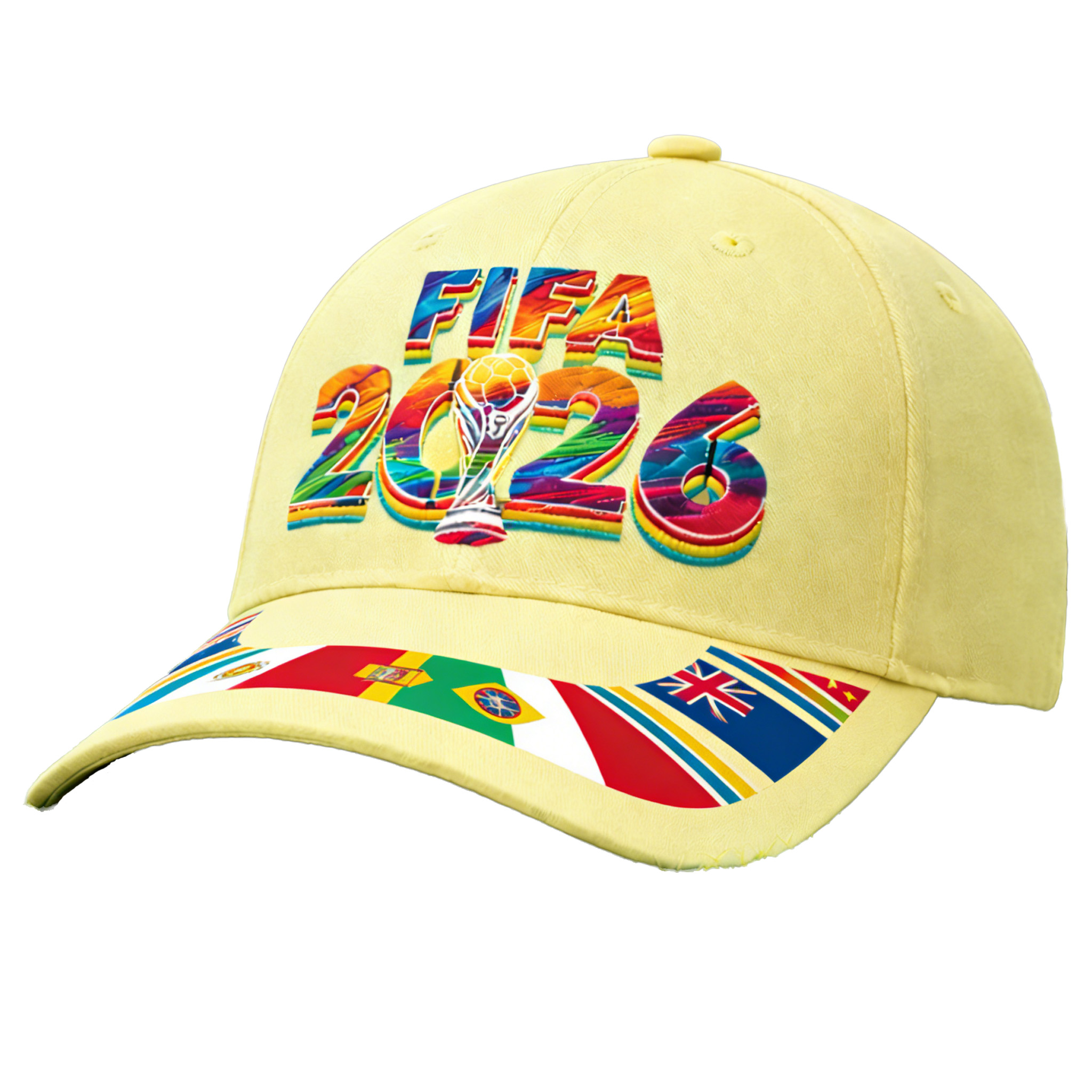 2026 FIFA World Cup Embroidered Gray Cotton Denim Adjustable Baseball Cap