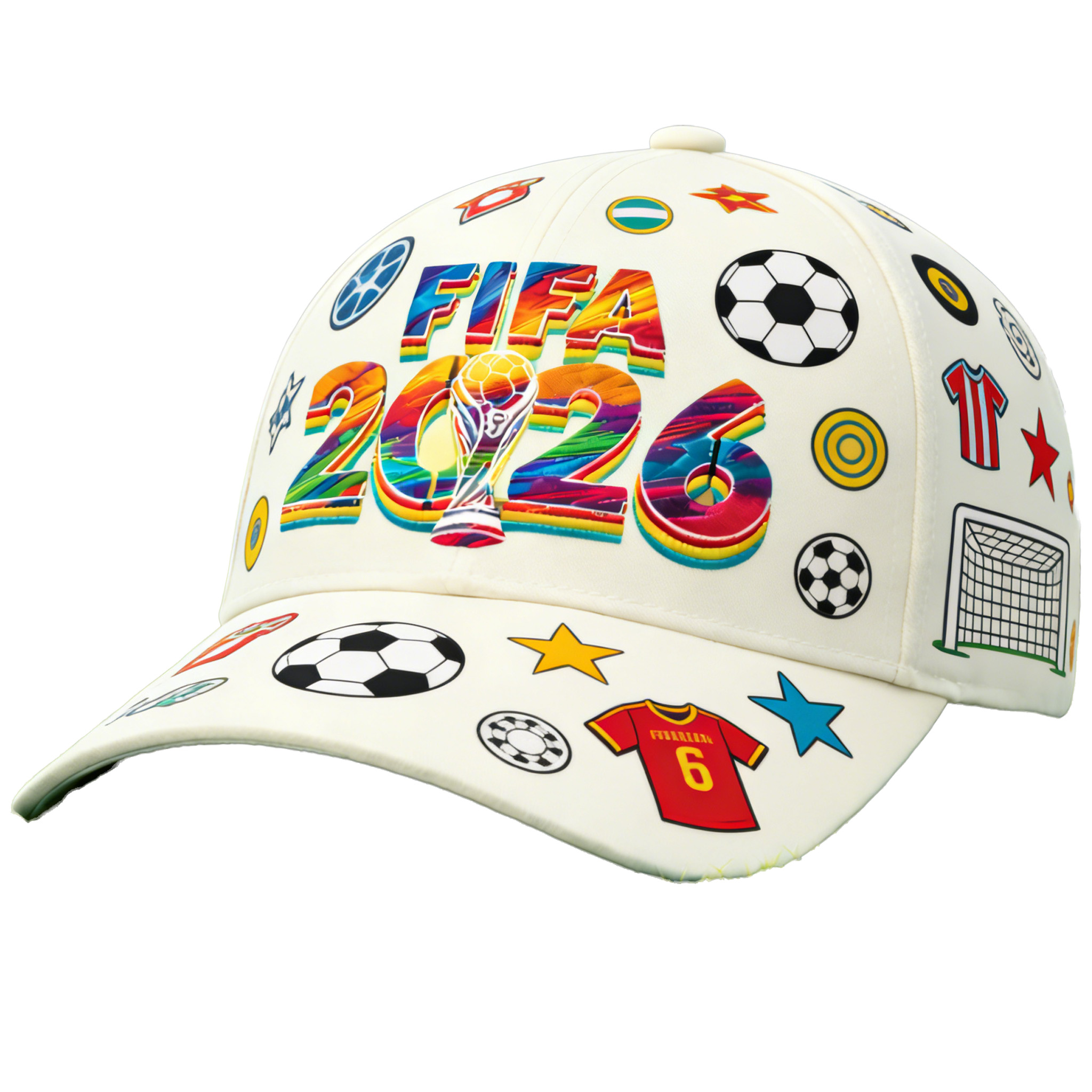 2026 FIFA World Cup Embroidered Gray Cotton Denim Adjustable Baseball Cap