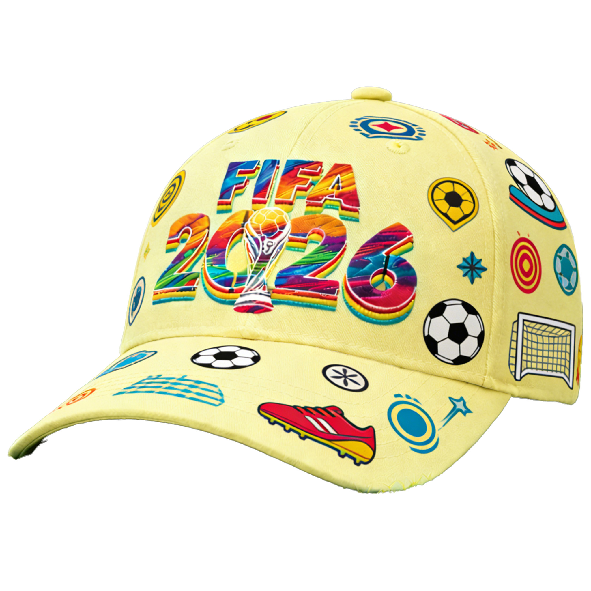 2026 FIFA World Cup Embroidered Gray Cotton Denim Adjustable Baseball Cap