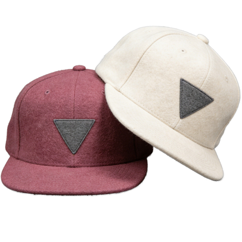 Custom Embroidered Gray Snapback Adjustable Wool Blend Baseball Cap