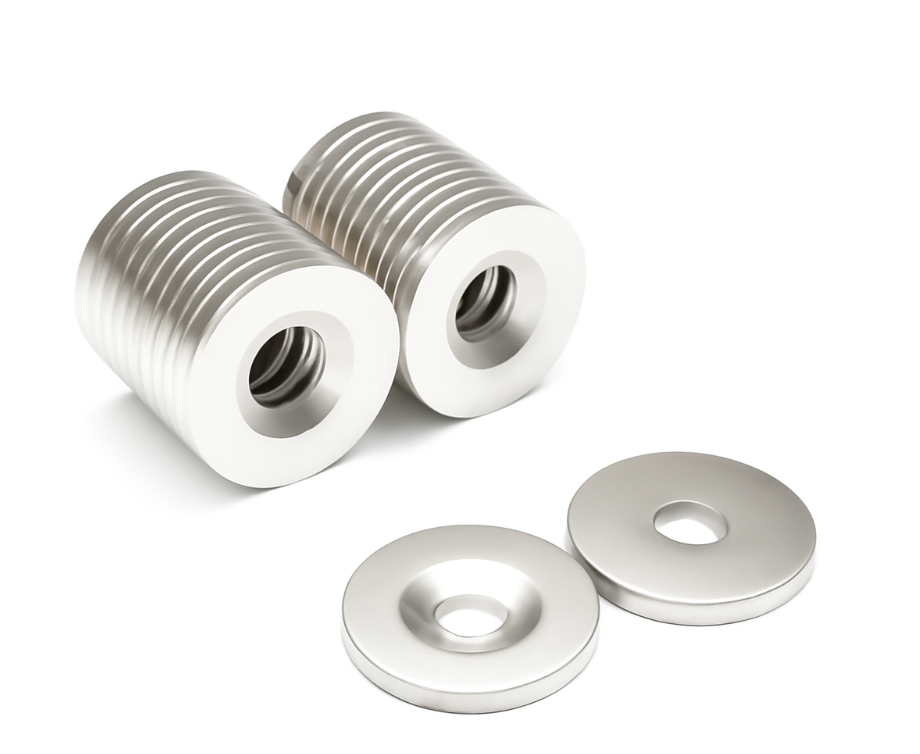 industrial permanent type axial magnetization direction ndfeb countersunk magnets
