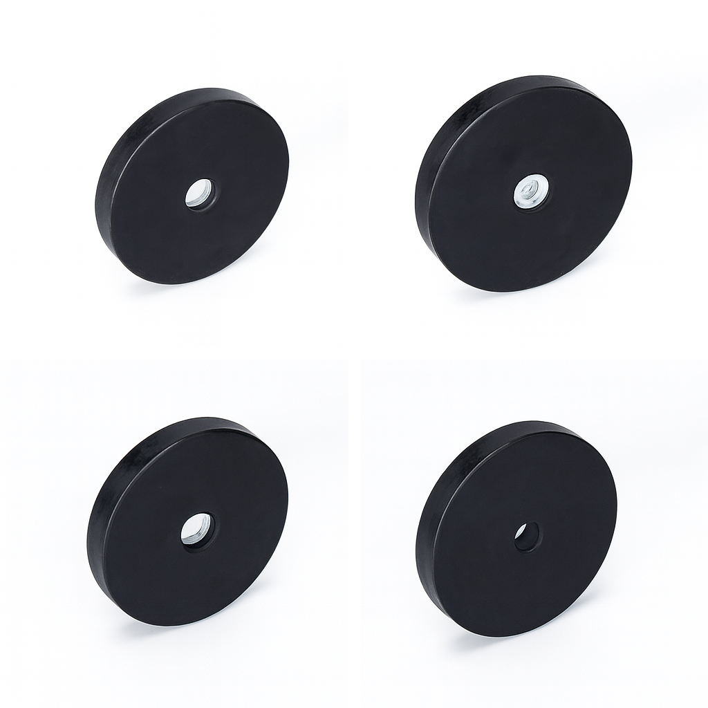 custom long-term durability powerful black epoxy coating compact ring shaped rare earth magnet