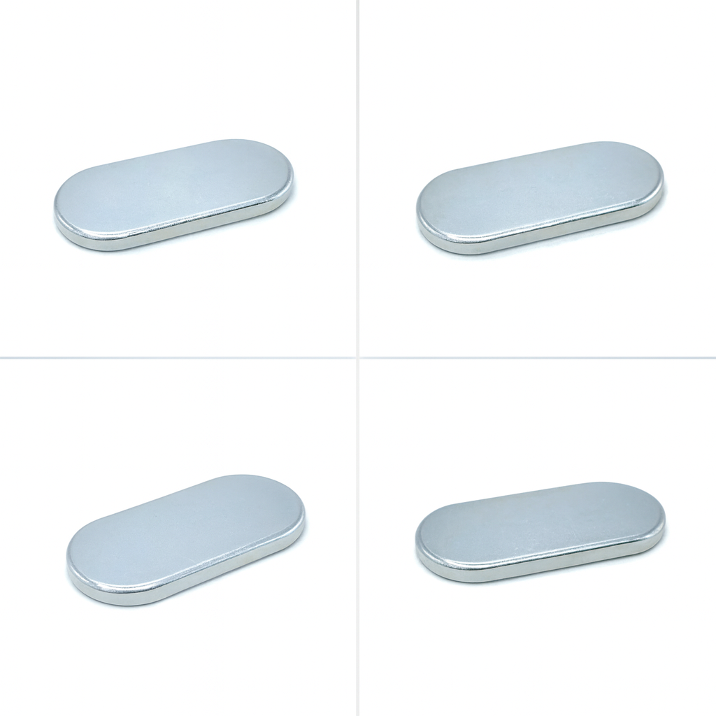 heat resistant irregular permanent zinc coated oval shaped rare earth flat magnet