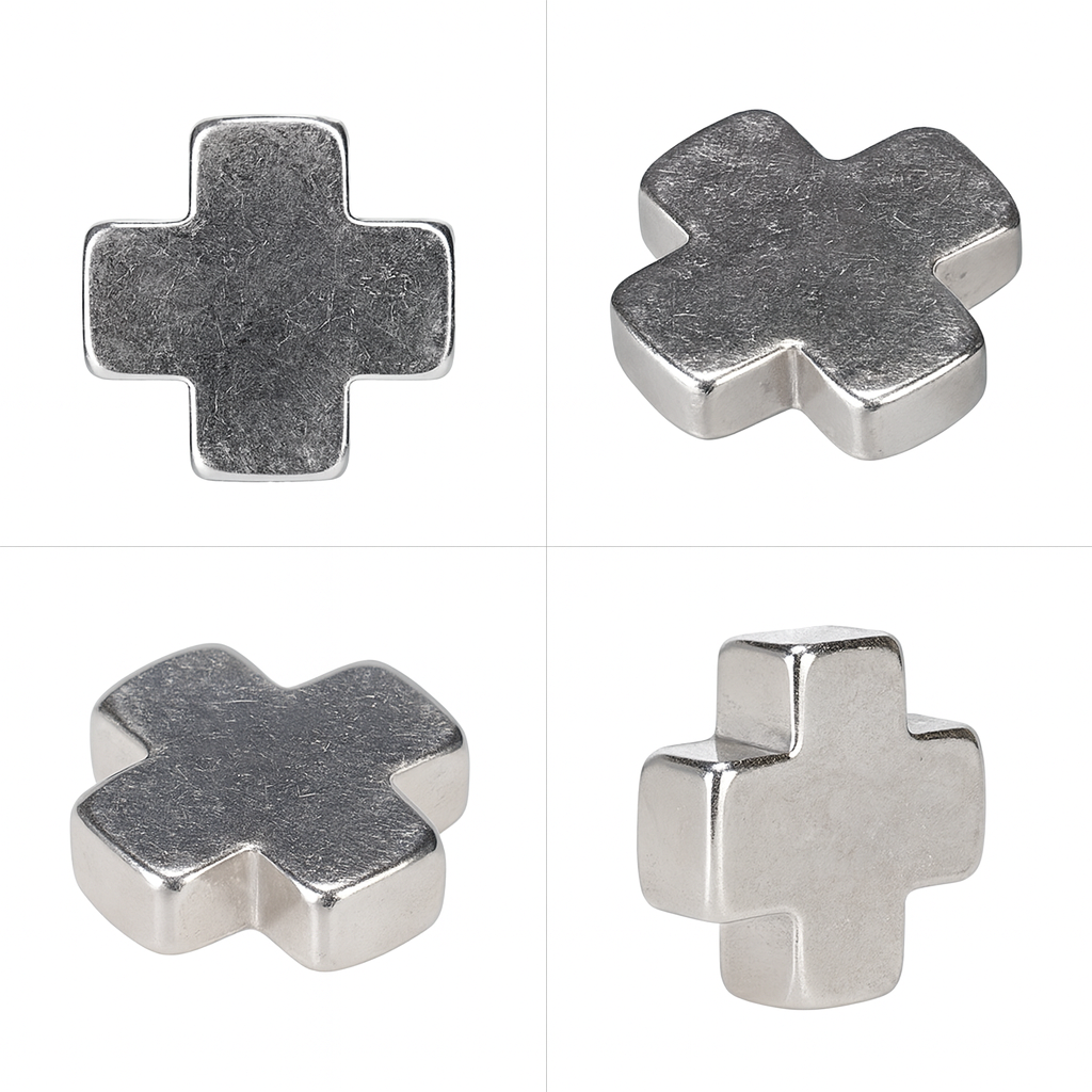 custom strong pull force cross shaped neodymium rare earth magnet