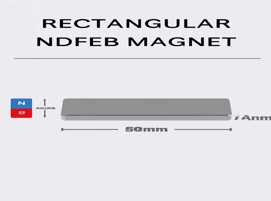 High Strength Custom Rectangle 50x4mm NdFeB Magnet N35-N52