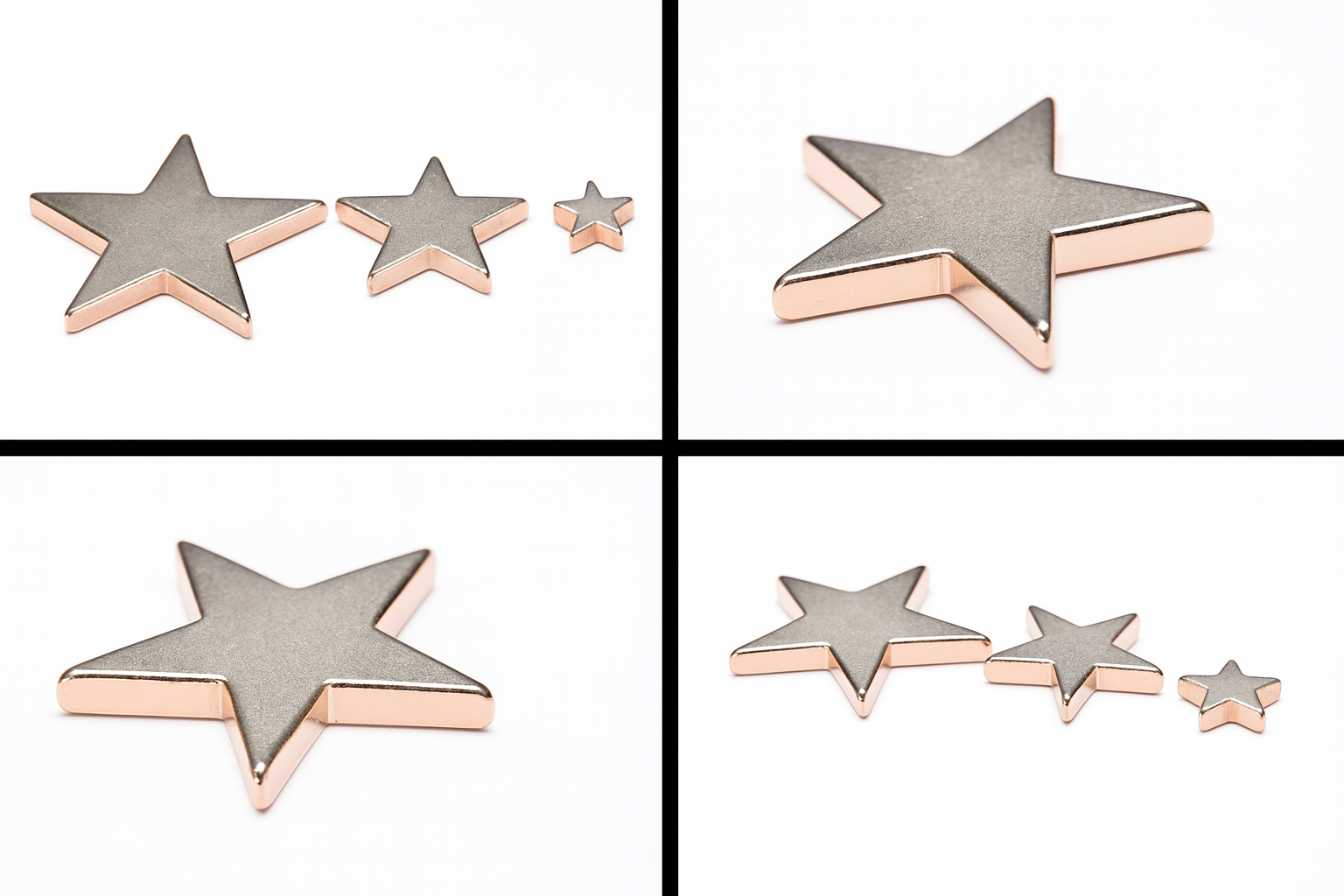 Precision customized industrial use high flux density heat resistant Rare-Earth Five-Pointed Star shaped Magnet