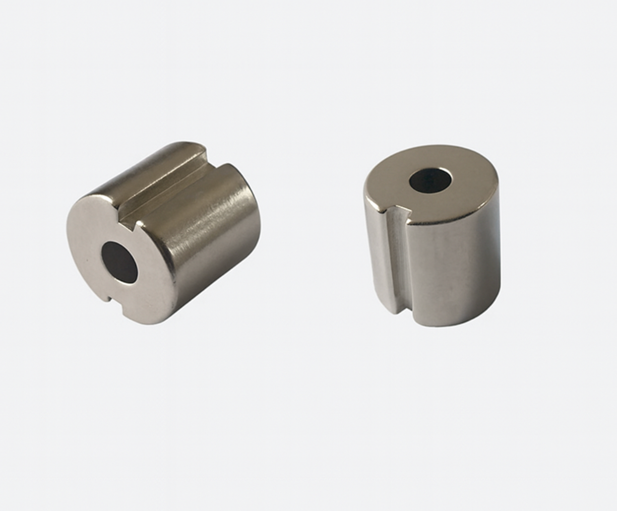 custom high performance Hollow cylindrical neodymium magnets with side grooves