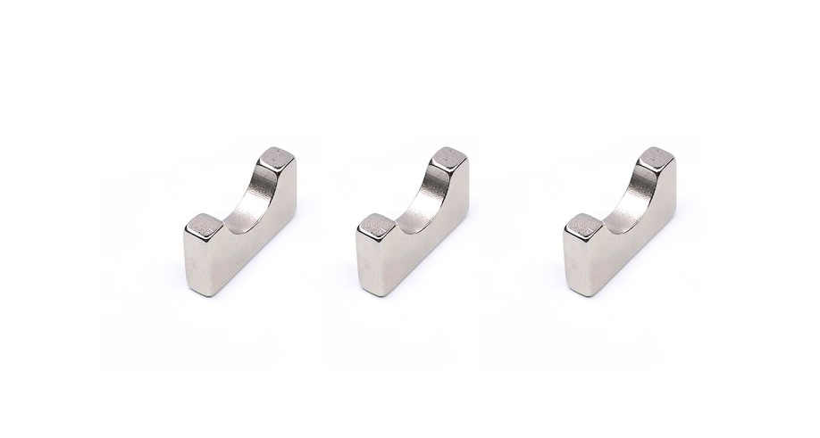 High-accuracy magnetic force enhanced compact, powerful heat-tolerant rare earth nickel-coated arc-shaped neodymium magnet