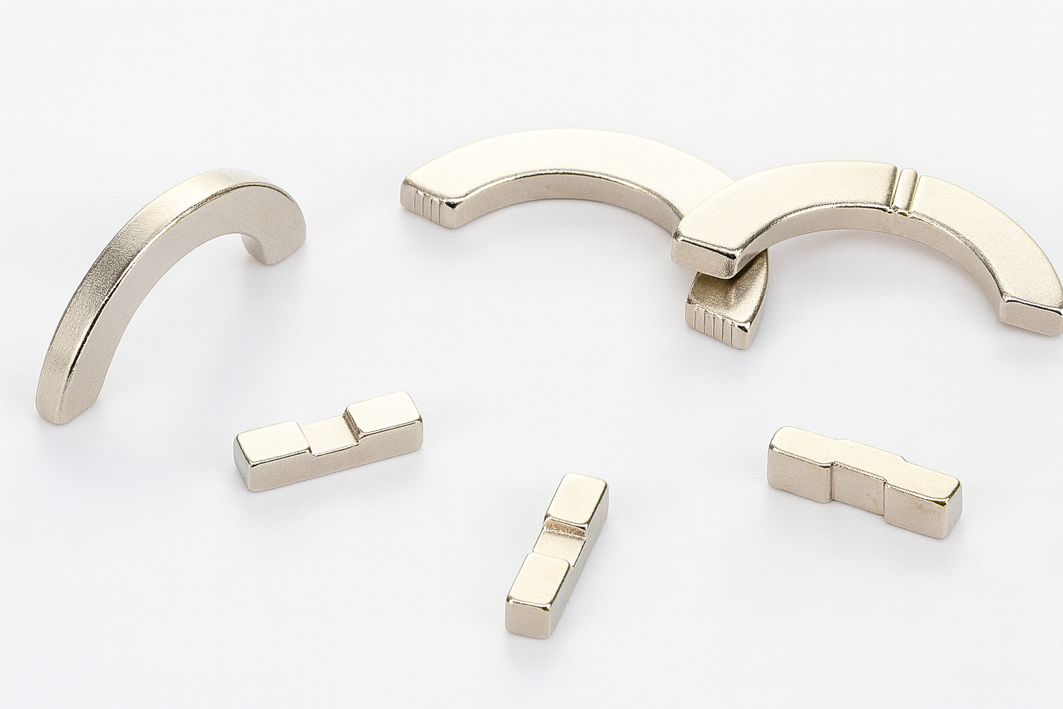custom strong adhesion layer Ni-Cu-Ni coated compact curved shaped rare earth magnets