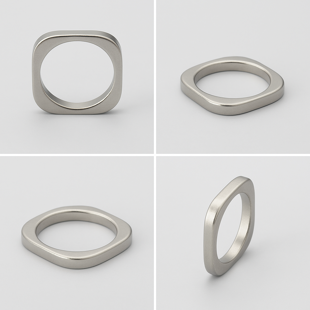 high-precision square ring countersunk neodymium magnets