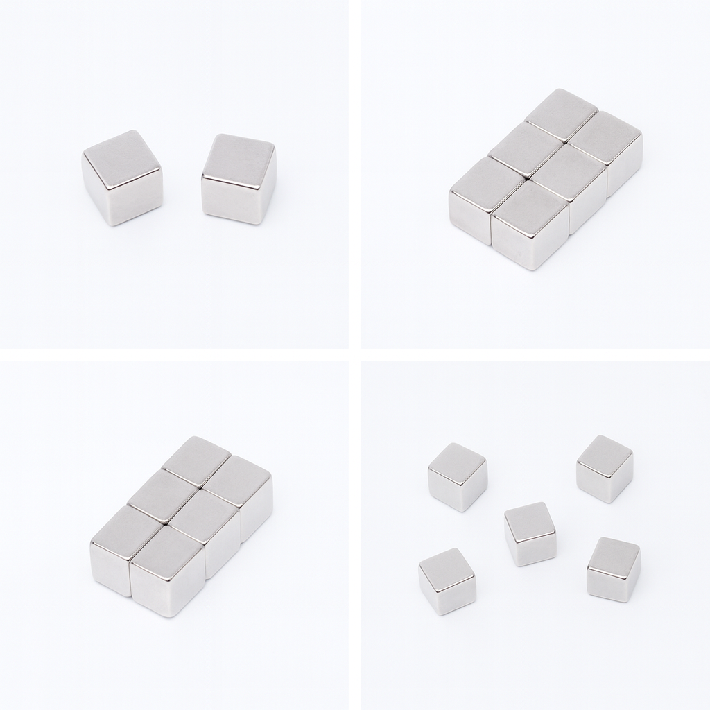 Precise geometry cube-shaped neodymium magnet