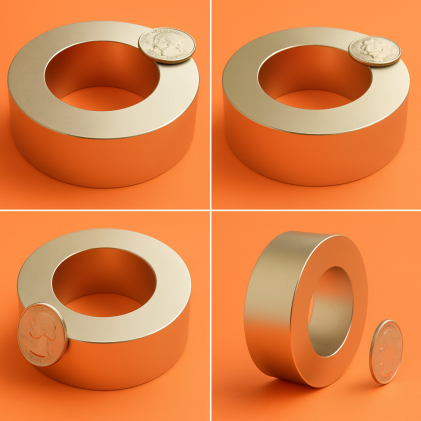 Heavy-duty output ring countersunk permanent magnet