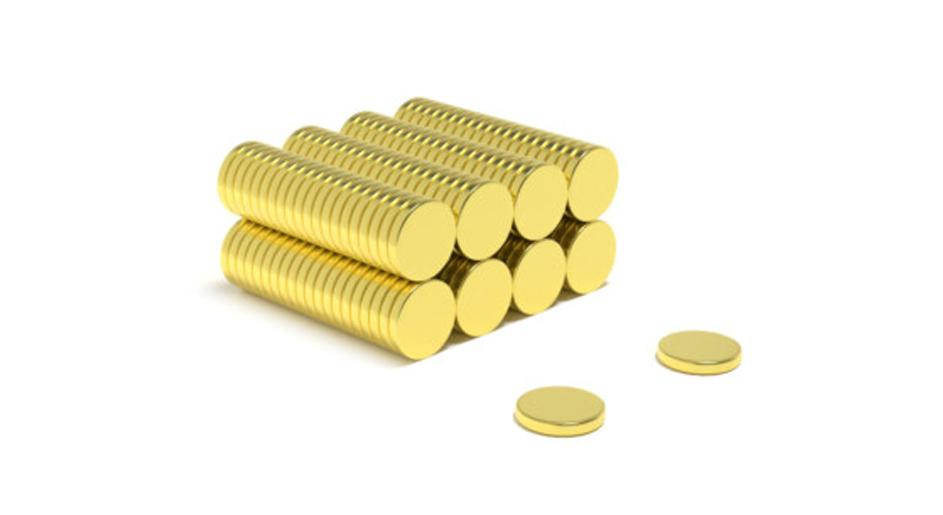 Gold-plated ultra-powerful, commercial-grade, corrosion-resistant, customizable ndfeb magnets