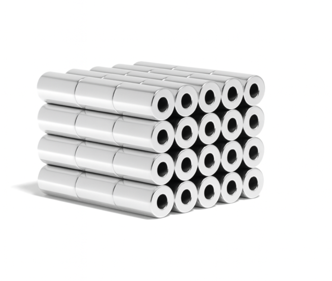 custom High pull force rated Compact NdFeB cylinder Tube Magnet