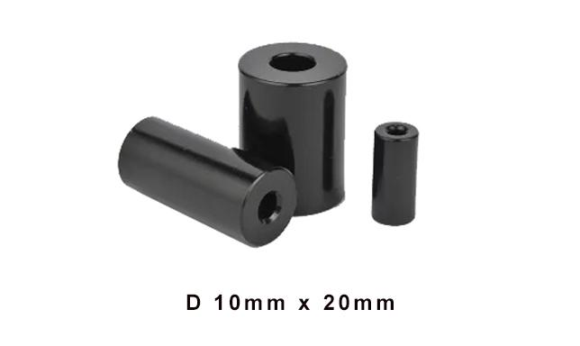 Compact neodymium cylinder magnet, nickel‑copper‑epoxy coated 10mm x 20mm (3mm hole) cylinder shape epoxy-coated neodymium magnets