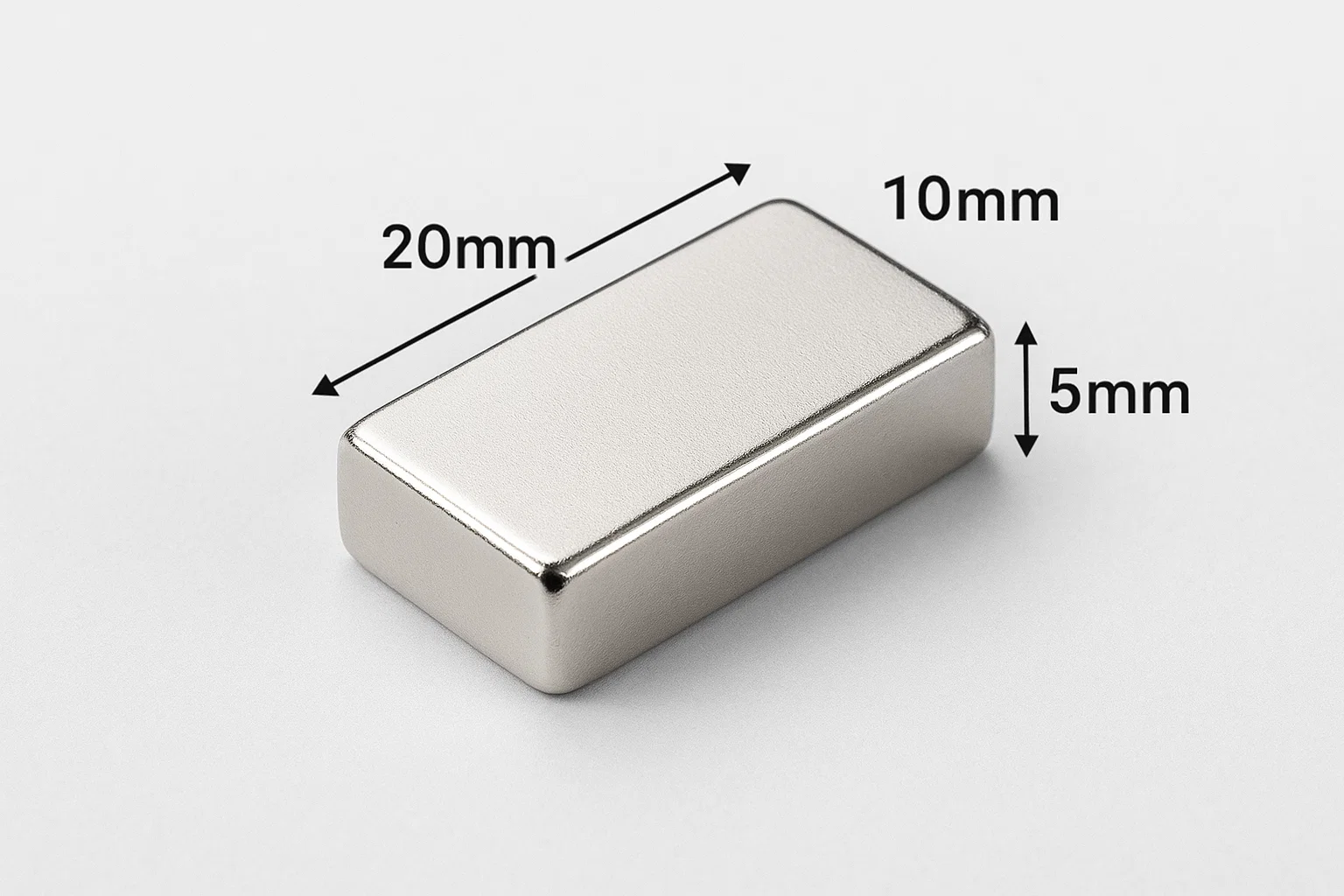 Custom ultra-precise quality compact powerful corrosion-resistant strong high-temp nickel coated - 20mm x 10mm x 5mm neodymium block magnets