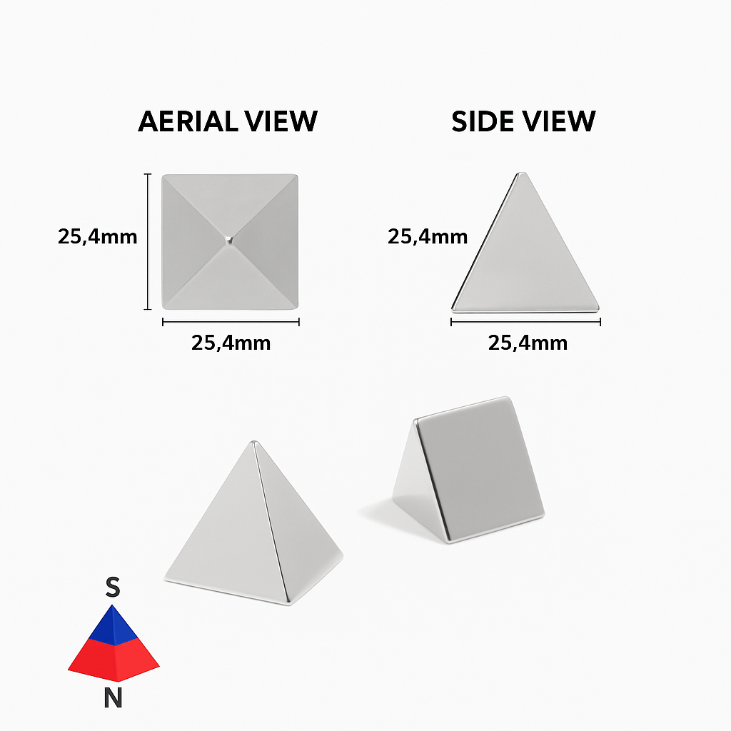 Industrial use high quality compact nickel plated rare earth permanent pyramid Neodymium Magnet