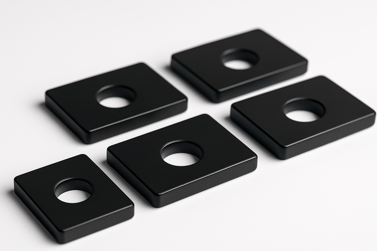 High temperature-resistant permanent rare earth, rectangular 16mm x 8mm x 3mm (5mm hole) epoxy-plated countersunk magnet