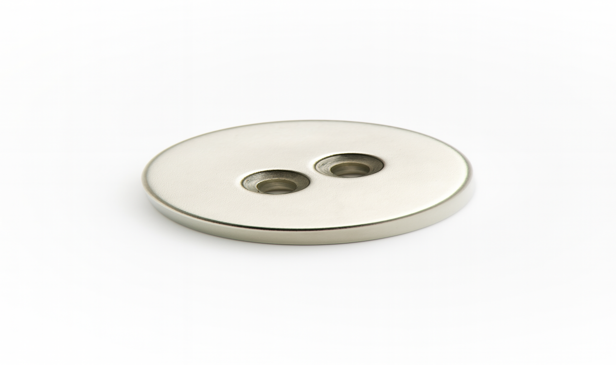 High Strength Custom Shape Double hole Coin NdFeB Magnet N35-N52