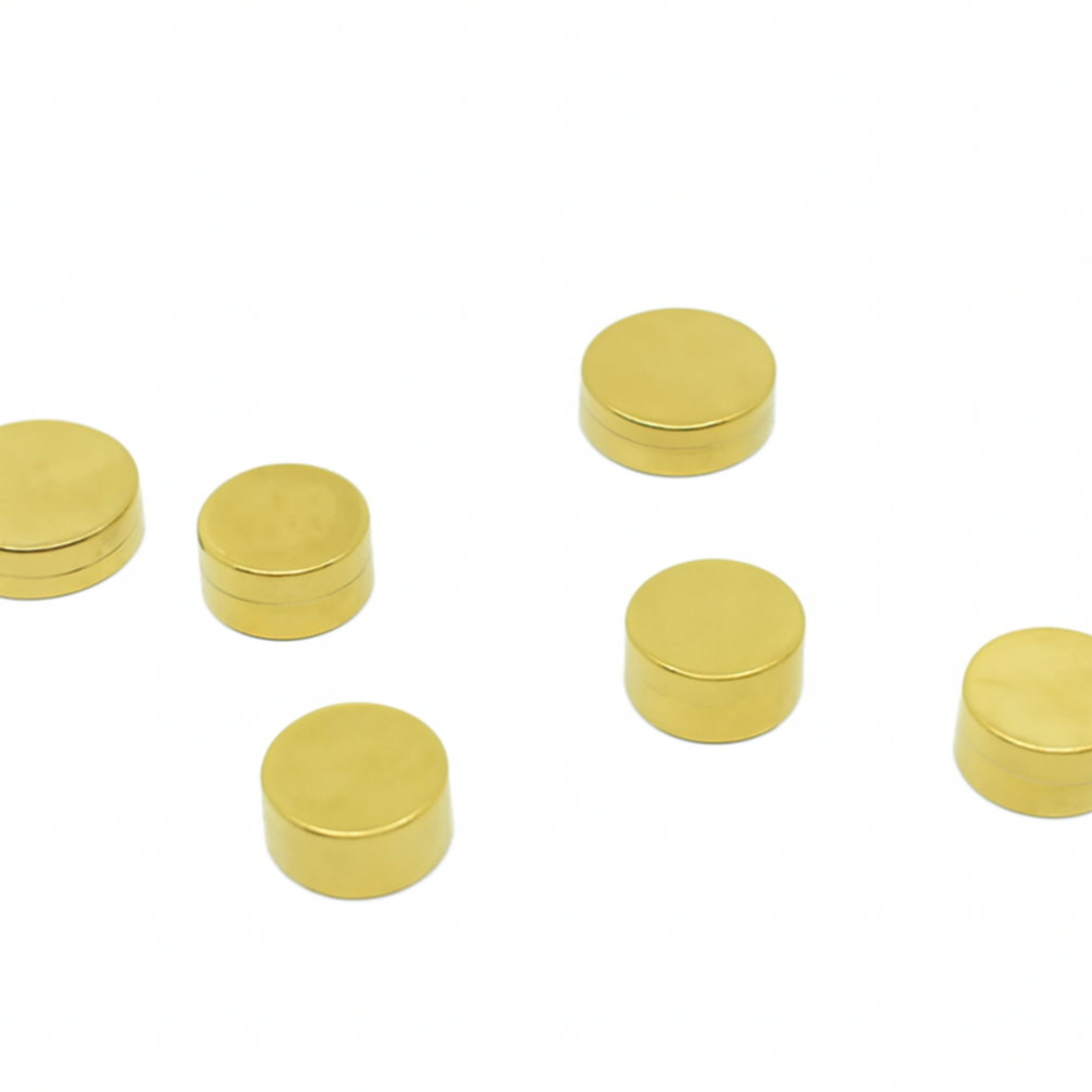 High Precision Special Shaped Custom Golden Coin NdFeB Magnet N35-N52