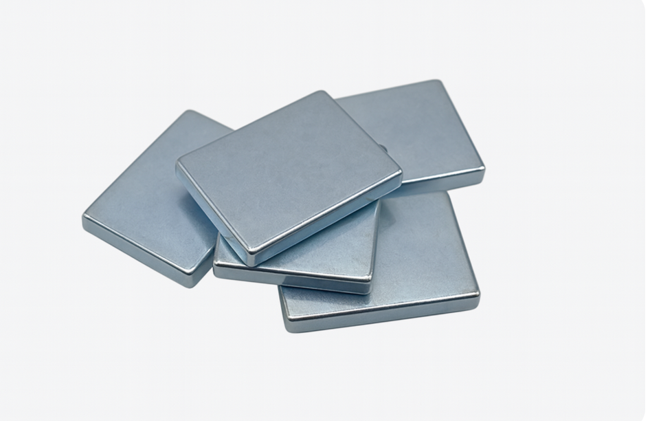 Corrosion resistant stable Zinc-coated rectangular shaped neodymium magnets