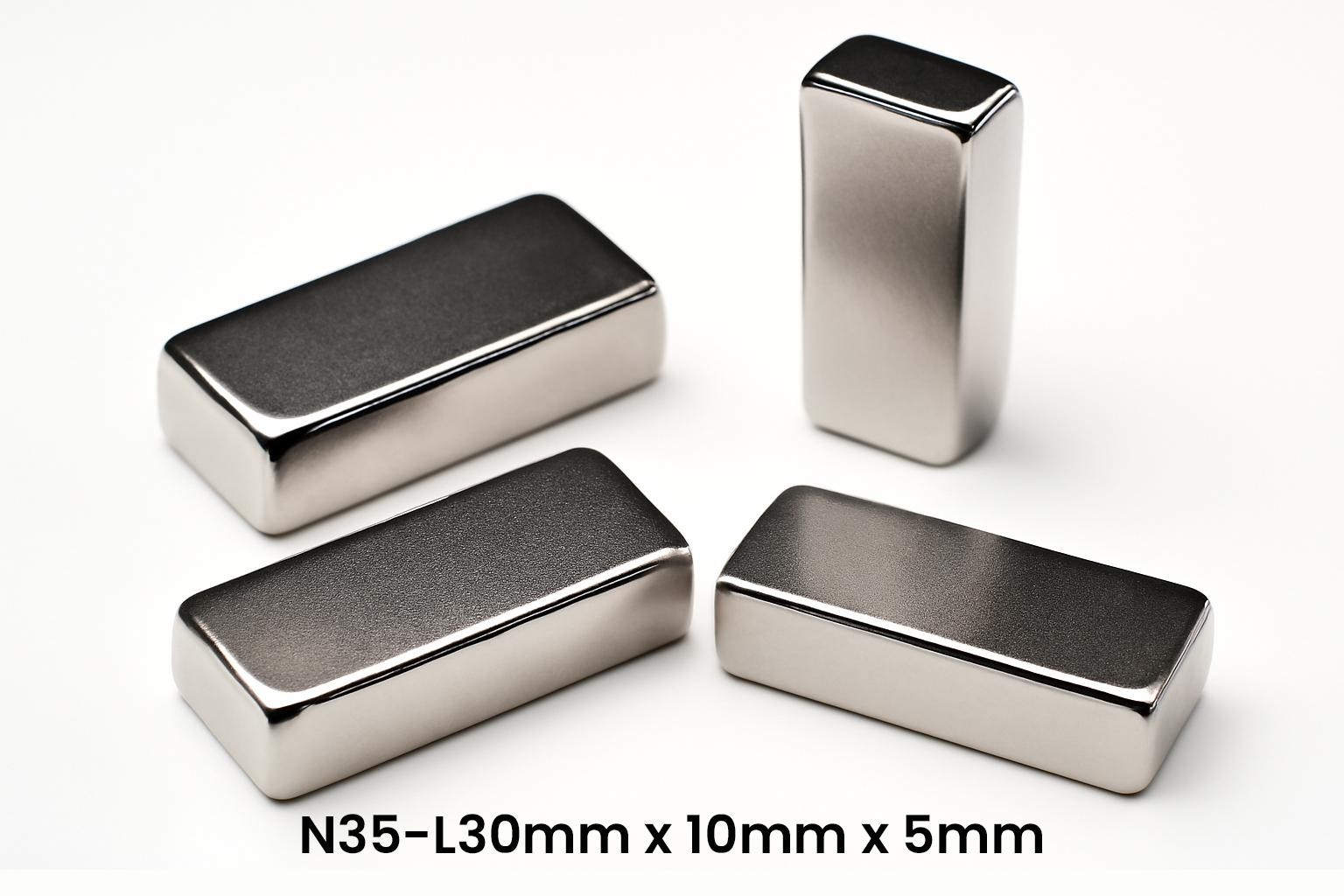 High Temperature Nickel coated N35 NdFeB block magnet ±0.1mm tolerance, Rectangular Rare Earth Neodymium Magnet – N35