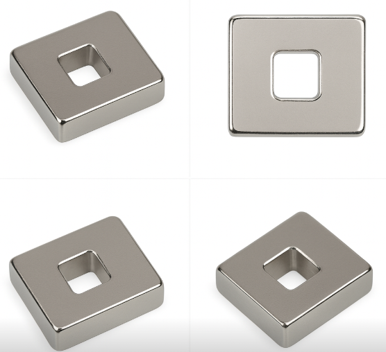 Square Zinc Alloy Euro Profile Escutcheon Plate – Modern Polished Keyhole Cover