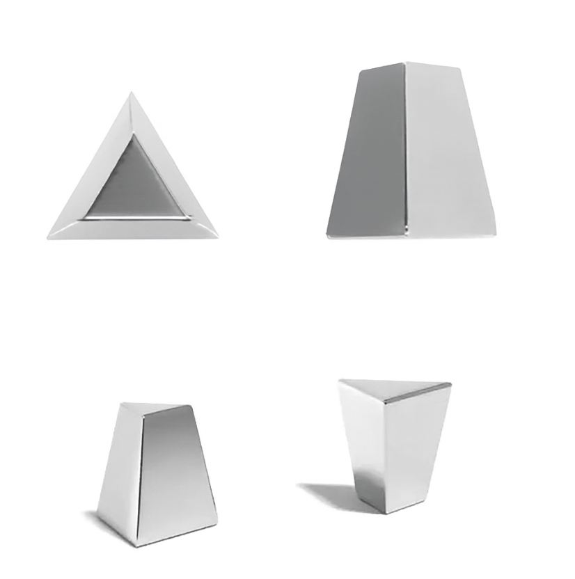industrial grade precision tolerance sintered Neodymium Tri-Pyramid North Magnets