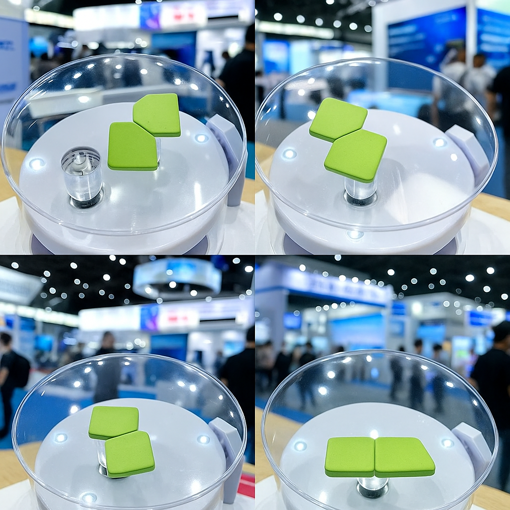 Custom-Shaped lightweight high stability fast magnetic response small Epoxy-Coated Green Magnet