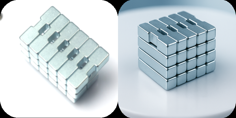 Premium quality rectangular Slotted Neodymium Magnet