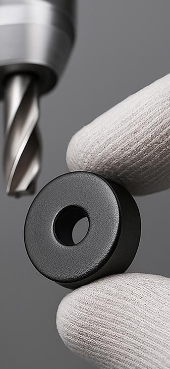 Customized Powerful high adhesive force permanent Black Epoxy Coated Cylinder Shaped Neodymium Disc  magnet