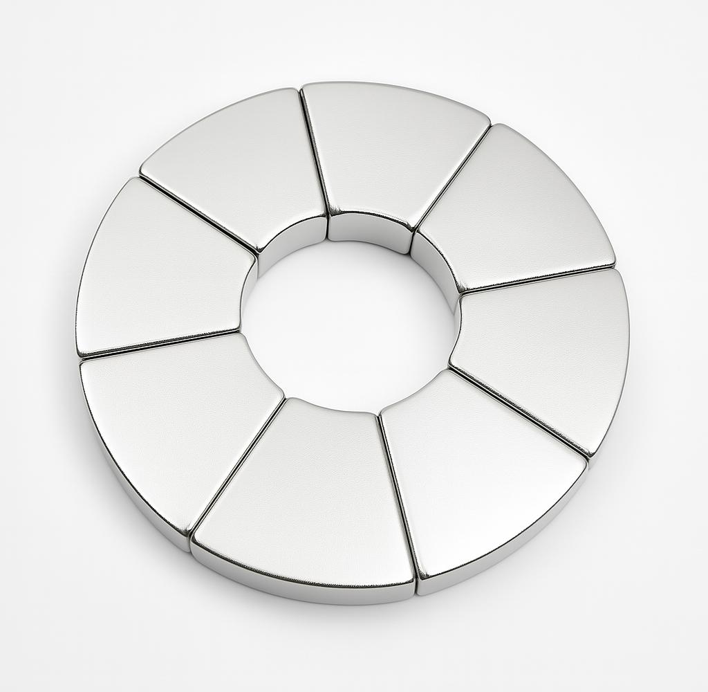 Custom shaped ultra -high temperature resistant nickel -plated neodymium ring magnet