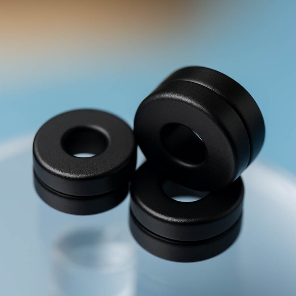 Customized Powerful high adhesive force permanent Black Epoxy Coated Cylinder Shaped Neodymium Disc  magnet