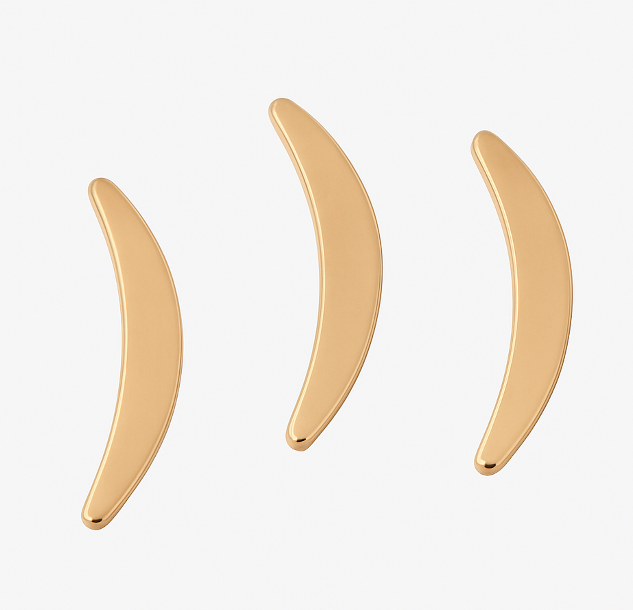 Custom size professional grade high coercivity Curved Crescent Shaped gold epoxy coated Ndfeb magnet