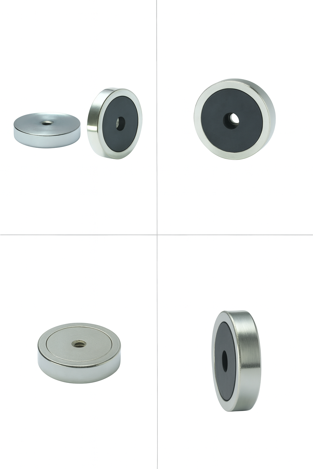 Strong holding power and durability Compact cylindrical pot magnet