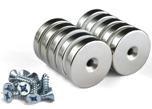 Durable ultra-powerful, commercial-grade, corrosion-resistant countersunk hole customizable ndfeb magnets