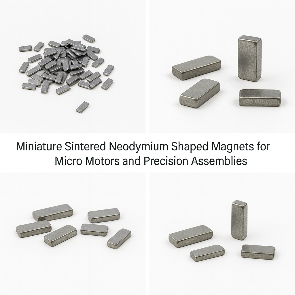 Custom high magnetic energy heat resistant permanent Micro Neodymium rectangular block shaped Magnets