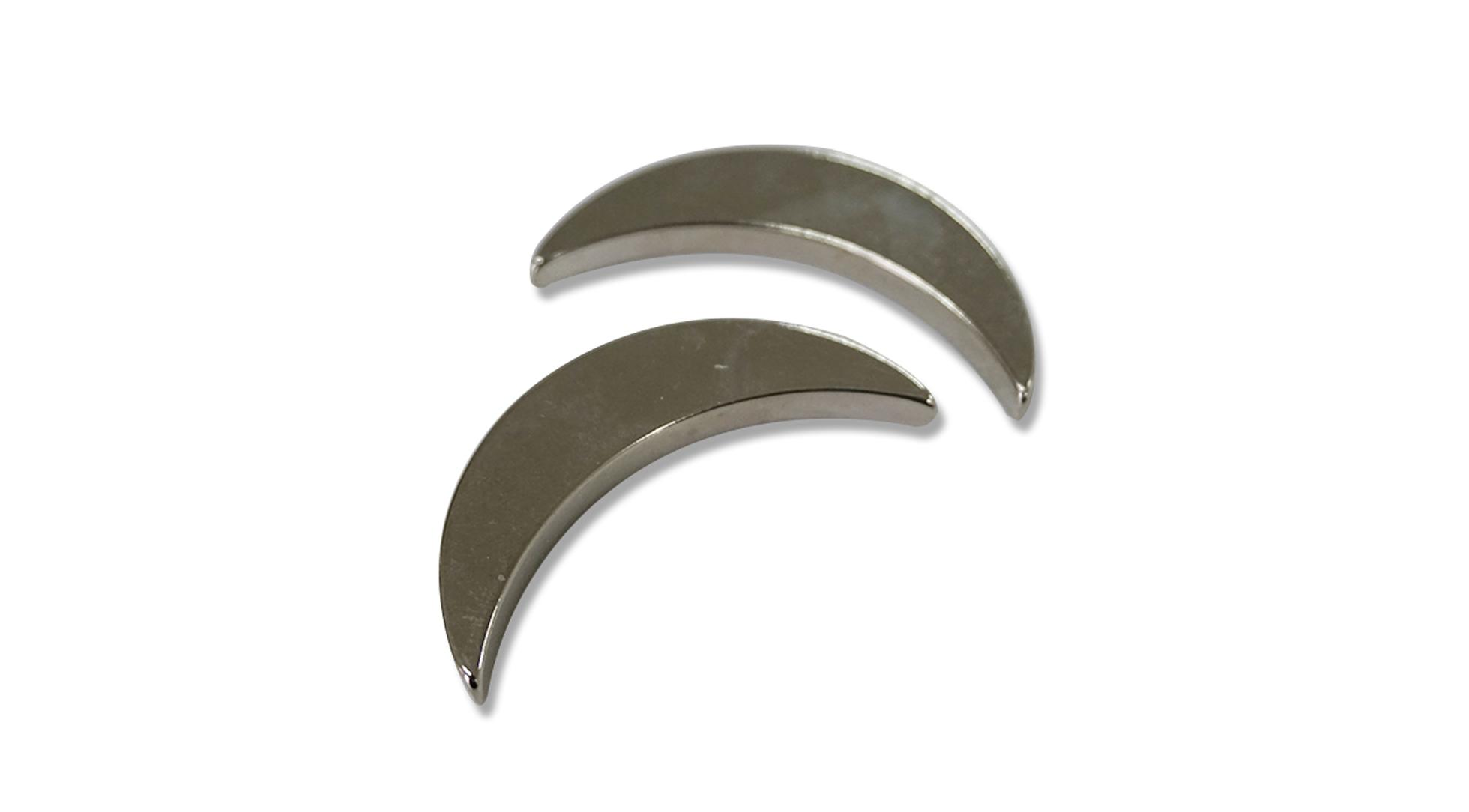 High-accuracy magnetic force enhanced compact, powerful heat-tolerant rare earth nickel-coated arc-shaped neodymium magnet