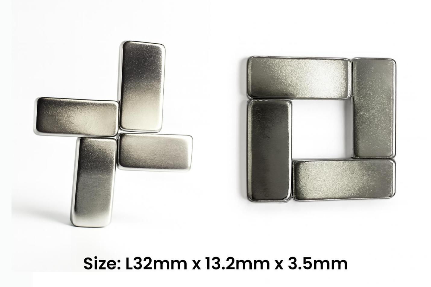 High-Grade Strong Rectangular Rare Earth Neodymium Magnet – N45SH, Nickel Coated