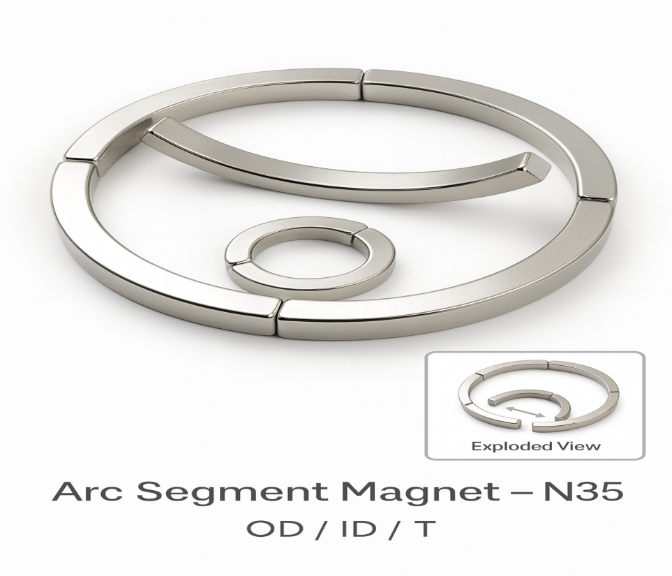 High Precision Custom Option Arc segment NdFeB Magnets N35-N52