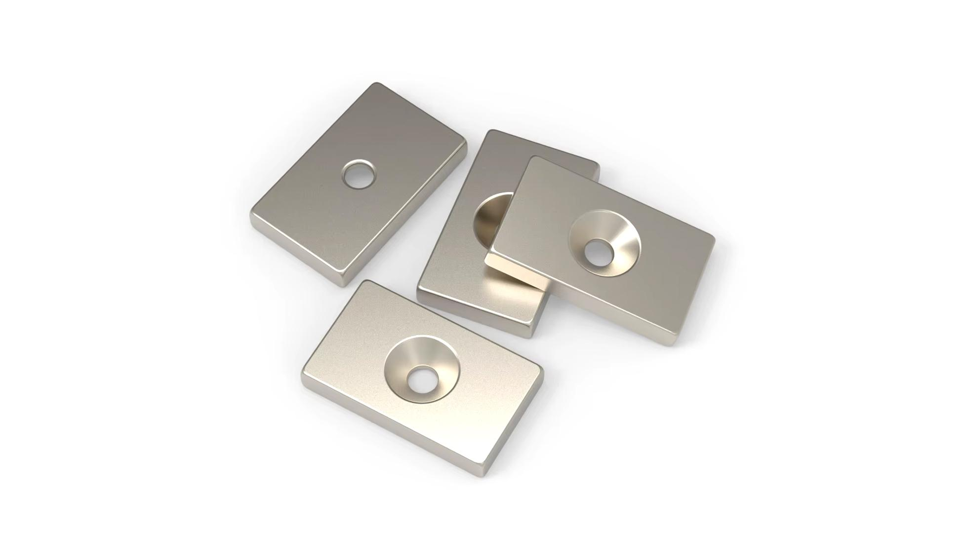 High-performance, durable, ultra-powerful, commercial-grade, corrosion-resistant countersunk hole customizable NdFeB magnets