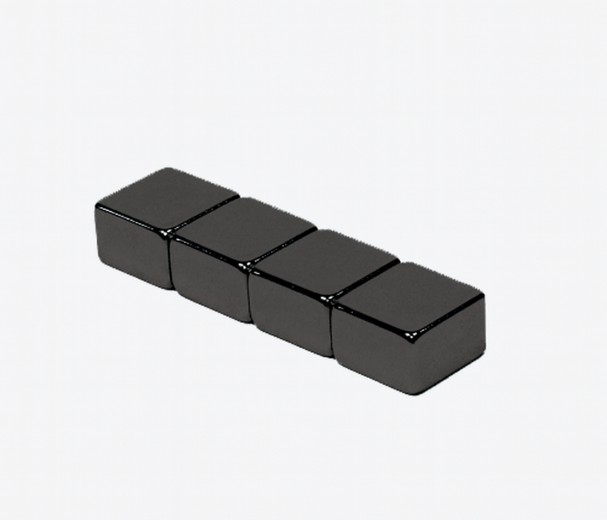 Multi-use Black Epoxy resin plastic coated small rare earth square magnet