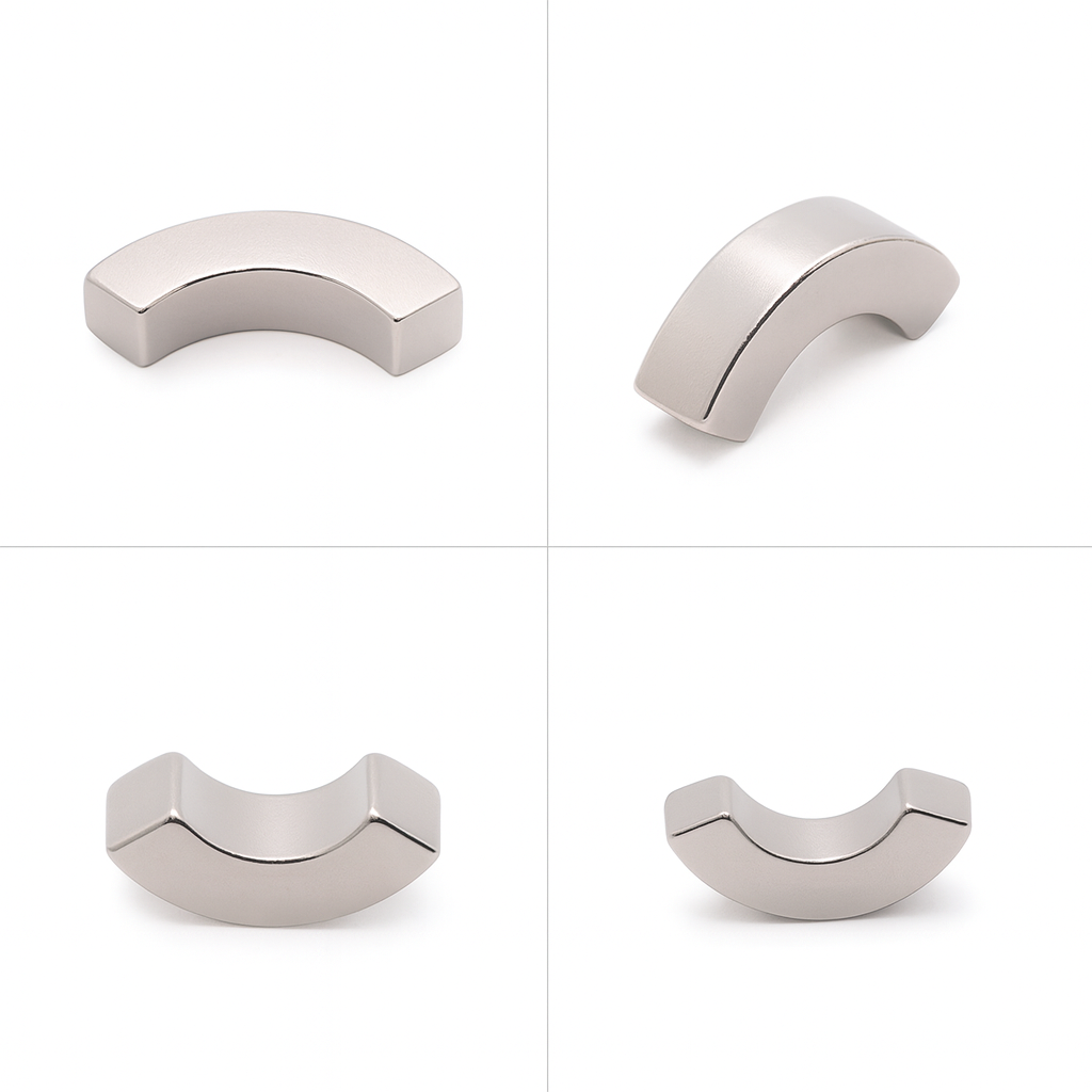 precision machined exceptional magnetic strength curved shaped neodymium rare earth magnet