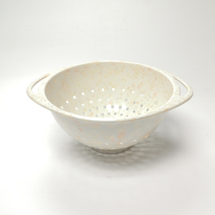 Kitchen Use Plastic Filter Bowl Wash Fruit Vegetable Bowl Melamine Colander Strainer